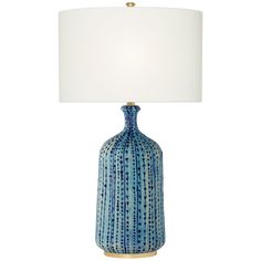 Culloden Table Lamp - ARN3608 | Visual Comfort Blue Table Lamp, Table Lamps Living Room, Circa Lighting, Blue Table, Table Lamp Design, Burke Decor, Modern Lamp, Modern Table Lamp, Linen Shades