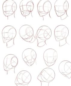 a bunch of different types of head shapes