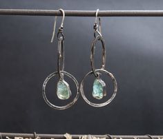 "Dangle drop earrings Sterling silver Long silver earrings Rough apatite earrings Raw silver jewelry Apatite stone Natural apatite rough gift ATTENTION: Each stone is identical and different in shape. That's why every pair of earrings will be unique and still beautiful. Sizes are about 3/4 \"But trust me the earrings will still be lovely. Thanks Blue Apatite is a motivational stone, promoting independence and ambitiousness. A stone of the Throat Chakra, Blue Apatite helps with public speaking an Silver Apatite Dangle Earrings, Oxidized Silver Bracelet, Rustic Bracelet, Long Silver Earrings, Amethyst Birthstone, Apatite Stone, Rustic Jewelry, Blue Apatite, Moon Jewelry