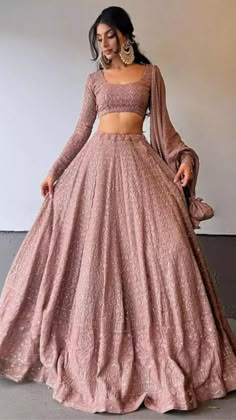 Lehenga Choli For Women, Choli For Women, Gaun Fashion, Salwar Kamiz, Pink Lehenga, Desi Outfits, Indian Dresses Traditional