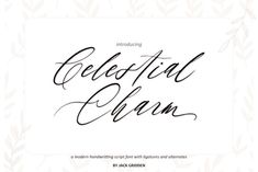 the title for an upcoming book called,'elefiful charm'with handwritten lettering