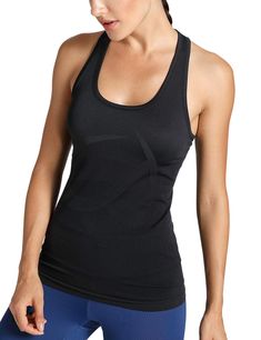 PRICES MAY VARY. Designed for running and training. Seamless collection: chafe-free, breathable, moisture-wick and four-way stretch. Slim fit, hip length. Mesh knitted in high-sweat areas like armpit for extra moisture wicking. Tank tops without built-in bra but thick enough to cover your skin and retain its shape after washing. Seamless collection of soft, chafe-free fabric stretches with your every move. It's one of the top collections of CRZ YOGA. Designed for running and training, gives you Crz Yoga, Running Tank Tops, Yoga Tank Tops, Gym Tops, Athletic Running, Yoga Gym, Sport Tank Tops, Gym Shirts, Workout Tanks