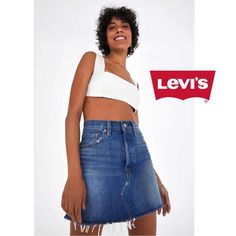 | Levi’s High-Rise Denim Mini Skirt | - Size: 31 - Super Stylish Fringed Mini Skirt With Front And Back Pockets - Bnwt!! Trendy Fitted Levi's Denim Skirt, Fitted Levi's Denim Skirt In Medium Wash, Levi's Cutoff Denim Skirt For Spring, Levi's Cutoff Denim Skirt For Summer, Levi's High Waist Denim Skirt For Summer, Levi's High Rise Denim Skirt For Summer, Levi's High Rise Mini Skirt For Spring, Levi's Trendy High Waist Denim Skirt, Trendy Levi's High-waisted Denim Skirt