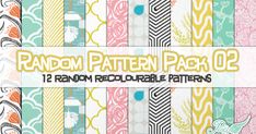 random pattern pack 02 12 random recoloable patterns for scrapbooking and paper crafts