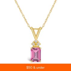 in stock Macy's Gold Necklaces With Gemstones, Gold Rope Chains, Pink Topaz, Topaz, Yellow Gold, White Gold, Yellow, Pendant Necklace, Pendant