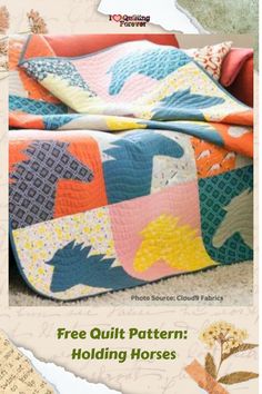 Free Quilt Pattern Holding Horses Horse Quilt Block Pattern Free, Cowgirl Quilt Patterns, Western Quilt Blocks, Horse Quilt Patterns Free, Western Quilt Patterns Free, Horse Quilts Ideas, Horse Patterns Printable, Free Quilt Patterns Printables Simple, Cowboy Quilt Patterns