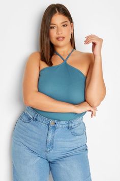 Shop LTS Tall Denim Blue Halter Neck Vest Top at Yours Clothing. Discover women’s plus size clothing in sizes 10-36 with fast delivery. Halter Neck Vest, Long Tall Sally, Tall Women, Fashion Fits, Vest Top, Denim Blue, Plus Size Clothing, Halter Neck, Jersey Fabric