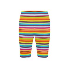 Our Men's Rainbow Knee-Length Swim Shorts offer a striking blend of style and performance. Crafted with quick-drying fabric for optimal comfort, these swim shorts feature a vibrant horizontal multicolor stripe pattern. Designed with a streamlined knee-length fit, they are perfect for both recreational swimming and competitive athletes. Experience the perfect combination of comfort, style, and functionality in our men's jammer swimsuit.Designed in California by Trendy Hip Buys. Made to order from overseas. Material: 85% Polyester, 15% spandexCare: Machine wash: cold (max 40℃ or 104℉); Non-chlorine; Iron with cover; Do not tumble dry; Multicolor Moisture-wicking Short Bottoms, Multicolor Activewear With Built-in Shorts For Summer, Sporty Multicolor Moisture-wicking Swim Trunks, Multicolor Sports Swim Trunks With Built-in Shorts, Multicolor Swim Trunks For Summer Outdoors, Multicolor Swim Trunks With Built-in Shorts For Sports, Multicolor Short Swim Trunks For Sports, Multicolor Short Length Swim Trunks For Sports, Multicolor Outdoor Shorts