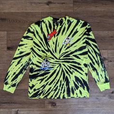 Nwt Icecream Wales Longsleeve Knit T-Shirt Style No. 411-8301 Rn98011 Color - Neon Yellow Size S Pit To Pit 21" Sleeve 25" Length Collar To Bottom 25" Length Top To Bottom 28" All Sales Final Tags: Icecream Wales Longsleeve Tie-Dye Hotel Lounge Billionaire Boys Club Bbc Pharrell Williams Nigo Hip-Hop Streetwear Nwt Deadstock Casual Yellow Sweater With Graphic Print, Casual Long Sleeve Crew Neck Top With Graphic Print, Yellow Long Sleeve Tops For Streetwear, Casual Long Sleeve Top With Graphic Print, Casual Long Sleeve Crew Neck Top For Streetwear, Yellow Relaxed Fit Long Sleeve T-shirt, Yellow Long Sleeve T-shirt For Streetwear, Trendy Yellow Long Sleeve T-shirt, Trendy Long Sleeve Yellow T-shirt