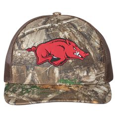 Our Pvc Patch Is A Waterproof, Rugged, And Clean Looking Design. You Can Bet That This Patch Will Look Vibrant For Years To Come. We Only Use The Highest Quality Products And Headwear. We Believe That Our Pvc Patches Beat Out Any Other Type Of Patch Offered On A Hat. Design: Arkansas Razorbacks Classic Pvc Design Hat: Richardson 112 Color: Realtree Edge/ Brown Structured, Six-Panel, Mid-Profile 60/40 Cotton/Polyester Adjustable Plastic Snapback Pre-Curved Contrast Stitched Visor Hat Size: 7 - 7 Nike Curved Bill Baseball Cap For Outdoor, Nike Snapback Hat For Outdoor, Nike Snapback Baseball Cap For Outdoor, Nike Outdoor Baseball Snapback Hat, Pvc Design, Arkansas Razorback, Pvc Patches, Visor Hat, Hat Design