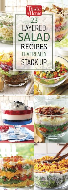 three layered salads that really stack up