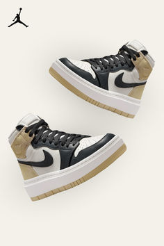 Let your style soar in the Women’s Air Jordan I Elevate High ‘Team Gold’ with flashy accents and a platform sole. Shop now on Nike.com. Nike Jordan Women, Air Jordan 1 Elevate High, Jordan 1 Elevate High, Dream Sneakers, Jordan 1 Elevate, Balenciaga Adidas, Air Jordan Nike, Nike Jordans, Jordan Shoes Retro