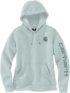 Made of heavyweight fleece, the sweatshirt is brushed on the inside for extra softness. It has a relaxed fit that allows for easy layering, and it's finished with a Carhartt logo down the sleeve Carhartt Hoodie Woman, Carhartt Women's Outfit, Carhartt Hoodies, Carhartt Sweatshirts, Casual Country Outfits, Drop Logo, Carhartt Logo, Carhartt Hoodie, Western Wear Outfits