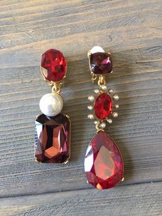 In perfect condition  No missing stone Color Earrings, Earrings Crystal, Wedding Bridesmaid, Earrings Statement, Red Flower, Wedding Bridesmaids, Candy Colors, Necklace Earrings, Long Earrings