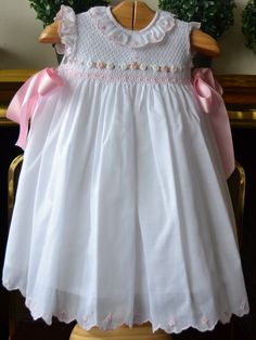 Hand Smocked Dress, Kids Frocks