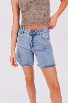 Rock your style with the Never Be Me Shorts! These stretchy, high waist Bermuda mom shorts are versatile and comfortable. Never settle for anything less than the best in these must-have bottoms. Details Stretchy High waist Bermuda mom shorts Sizing Approximate measurements: SIZE LENGTH/INSEAM WAIST Small 16/6.5" 28" Medium 17/7" 32" Large 17/7" 34" XLarge 18/7.5" 36" Fabric has some stretchModel is 5’8 wearing small Material 87% Cotton 12% PolyesterHand wash coldHang to dry Nursing Friendly Tops, Nursing Friendly Dress, Plus Jumpsuit, Never Settle, Exclusive Dress, Maternity Shops, Basic Dress, Mom Shorts, Plus Dresses