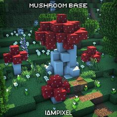 an image of a mushroom base in minecraft