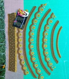 several different types of sequins are laid out next to each other