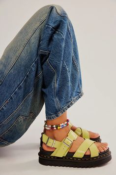 Dr. Martens Voss II Sandals | Free People UK Dr Martens Voss Ii, Dr Martens Voss, Dr Martens Style, Martens Style, Sandals Outfit, Chunky Sandals, Dream Shoes, Look Cool