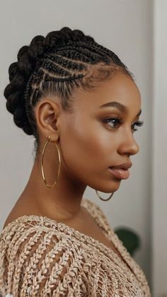 braids hairstyles updo black women Box Braids For Wedding, Boho Braids Updo, Braids Hairstyles Updo Black Women, Hairstyles Updo Black Women, Braids For Wedding, Updos For Formal, Updo Black Women, Knot Braids, Braids Hairstyles Updo