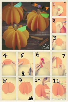 how to make paper pumpkins for halloween