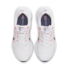 (WMNS) Nike React Infinity Run FK 3 PRM 'White Navy Pearl Pink' FD4151-100 Running Goals, Nike React Infinity Run, Nike Training Shoes, Black Athletic Shoes, Fresh Shoes, Nike Air Max For Women, Shoe Inspo