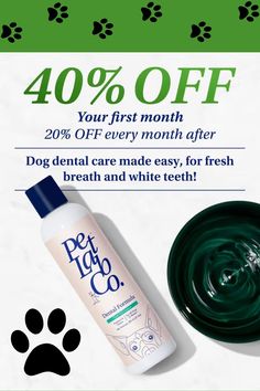 An easy-to-use dog dental wash that helps clean your dog's teeth, supports gum health and freshens breath in just seconds a day. 

This is an affiliate link.  If you purchase a product from PetLabCo using my link, I will receive a small commission.  I donate 10% of my earnings to animal charities.  Thank you!  Debra

dog dental health, dog dental hygeine, dog breath, dog tooth care, dog dental care