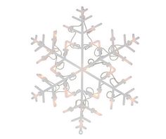 a white snowflake with lights on it