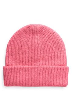 Add a pop of color to your commute with a cozy cuffed beanie that comes in hues to match every mood. 100% acrylic Dry clean or machine wash, dry flat Imported Women's Headwear, Color Pop, Nordstrom, Cuff, Color