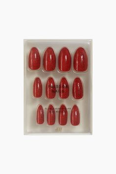 A selection of pre-glued press-on nails in vivid colors and bold designs. Quick and easy to press onto your own nails for a perfect look. Red Glitter, Beauty Nails, Red Nails, Press On Nails, Vivid Colors, Manicure, Glitter, Nails, Red