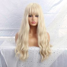 Category:Synthetic Wig; Gender:Women's; Wig Type:Natural Wigs,Cosplay Wig; Occasion:Party  Evening,Daily,Party,Evening Party,Party / Evening,Daily Wear,Party Evening; Age Group:Adults; Color Shade:Red,Ombre,Gray,Silver,Brown,Blue,Black,Blonde; Hair Material:Synthetic Hair; Cap Construction:Machine Made; Texture:Deep Wave; Length:Medium Length; Features:Fluffy,Comfy,Fashion,Cosplay,Party; Net Weight:0.28; Heat Resistant:Yes; Listing Date:03/23/2021; Cap Circumference:; Front to Back:; Nape of Nec Bang Wig, Color Rubio, Middle Part Hairstyles, Blonde Wigs, Women Cosplay, Natural Afro Hairstyles, Party Mode, Pink Wig, Body Wave Wig