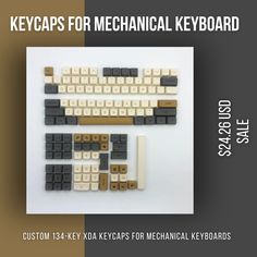 Custom 134-Key XDA Keycaps for Mechanical Keyboards