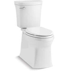 a white toilet with the lid up on a white background, it appears to be empty