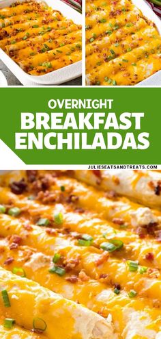 overnight breakfast enchiladas with chicken and cheese