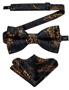 PRICES MAY VARY. 🎁【Easy to Use】 Easy to Wear socket Design,takes seconds to clip on and off.The neck size of the pre-tied bowtie can be adjusted according to the needs of children,idea for an efficient and convenient lifestyle. 🎁【Gift Tie Set】Silk Pre-tied Bowie+Pocket Square+Gift Box.A practical and exquisite holiday or birthday gift for boys.Look great with the boy's dress shirts, suits and uniforms. 🎁【Classic Size】Bow tie size: 3.94 inch * 1.97 inch.Adjustable Neck Size: 13.1 inch - 22 inc