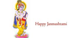 an image of the hindu god with happy janmashani text on white background