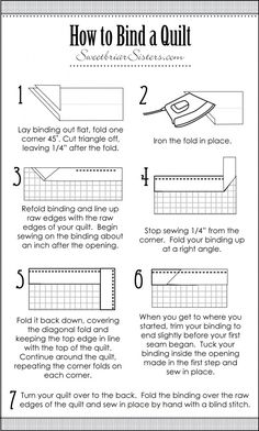 instructions for how to bind a quilt