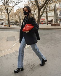 Platform Boot Winter Outfit, Square Boots Outfit Women, Outfits With Patent Leather Boots, Platform Boots Jeans Outfit, Platform Boots And Jeans, Platform Boots Outfit Jeans, Winter Streetwear Platform Boots With Pointed Toe, Black Square Toe Boots Outfit, Red Dress Chunky Boot