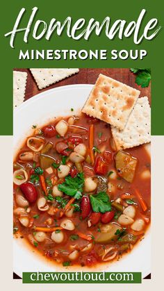 Warm up with a hearty bowl of homemade minestrone soup! This classic recipe blends fresh vegetables, tender beans, and pasta in a rich tomato and vegetable broth. Highlighted by aromatic herbs and a touch of red wine, every spoonful is bursting with flavor. Perfect for cozy nights, it's a wholesome, satisfying meal that's easy to prepare and packed with goodness.