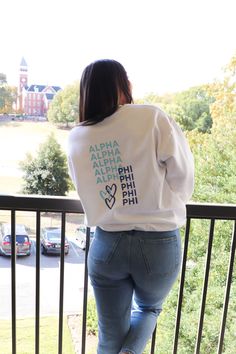 Show off your sorority in the cutest way with our boarding pass sweatshirt! Perfect for big little gifts, recruitment gifts, or a way to treat yourself!  Sweatshirts are made with heat transfers. Be sure to wash your sweatshirt inside out on cold and hang to dry! Sorority Sweatshirt Design Cricut, Phi Mu Sweatshirt, Sorority Sweatshirt Ideas, Sorority Exec Sweatshirts, Alpha Phi Merch, Sorority Sweat Set, Cute Sorority Shirts, Sorority Sweatshirt Design