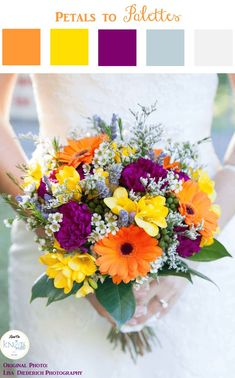 a bride holding a bouquet of flowers in her hands with the words petals to bridals on it