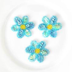 Iron on bead & sequin flower applique. 1-3/4" wide. Sold in packs of 3. Gay Makeup, Sequin Flower, Sequin Appliques, Cocktail Attire, Flower Applique, Applique Designs, Embroidery Flowers, Floral Rings, Crochet Earrings