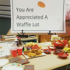 a sign that says you are appreciated a waffle lot