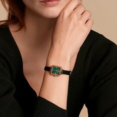 Malachite Watch – Lola Rose Elegant Green Watch As A Gift, Elegant Green Watch For Gift, Elegant Green Rectangular Watch, Elegant Green Rectangular Watches, Elegant Rose Gold Watches As Fashion Accessory, Lola Rose, Crown Black, Watches For Women, Women's Watches