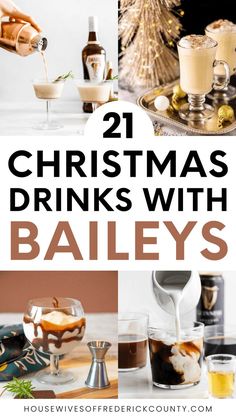 Enjoy these delicious and easy Christmas drinks with Baileys Irish Cream, ideal for cozy winter nights or holiday parties. Mudslides With Baileys, Stanley Tucci Homemade Baileys, Irish Cream Liquor Drinks, Baileys Mint Recipes Drinks, Christmas Drinks With Kahlua, Baileys Light Recipes Drinks, Frozen Baileys Drinks, Baileys Christmas Desserts, Bailey Drinks Cocktails