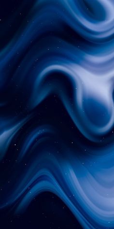 an abstract blue background with white swirls and stars in the night sky above it