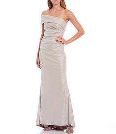 Knit Gown, One Shoulder Cocktail Dress, Sheath Gown, Formal Dresses Gowns, Eliza J Dresses, Beige Dresses, Women Formals