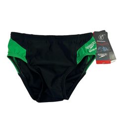 Speedo Endurance Boys Swim Briefs Sz 24 Swimsuit Black Green Chlorine Resistant New With Tags Speedo Swimwear, Aqua Mermaid, Racerback Swimsuit, Competitive Swimming Suits, Bathing Suits One Piece, Swimsuit Pattern, Bath Girls, Swimsuit Black, Boys Swim