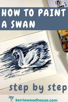 how to paint a swan step by step