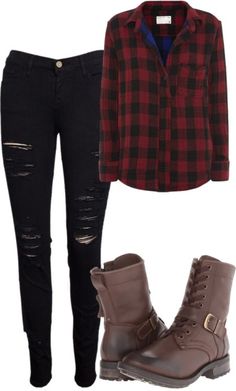 Vampire Diaries Style, Liv Parker, Vampire Diaries Fashion, Fandom Outfits, Plaid Outfits, Red Shirt, Edgy Outfits, Fashion Sale